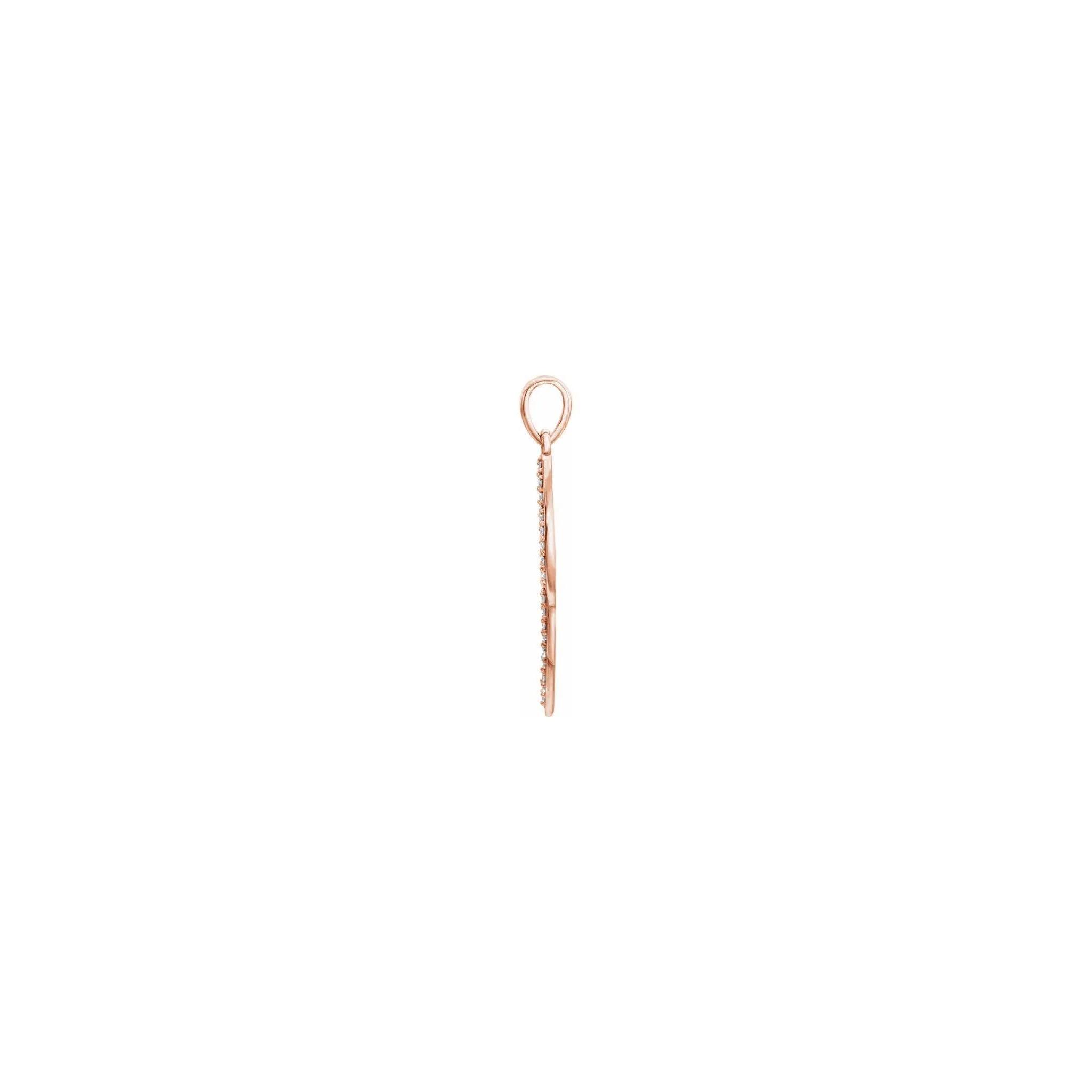 Diamond Feather Pendant