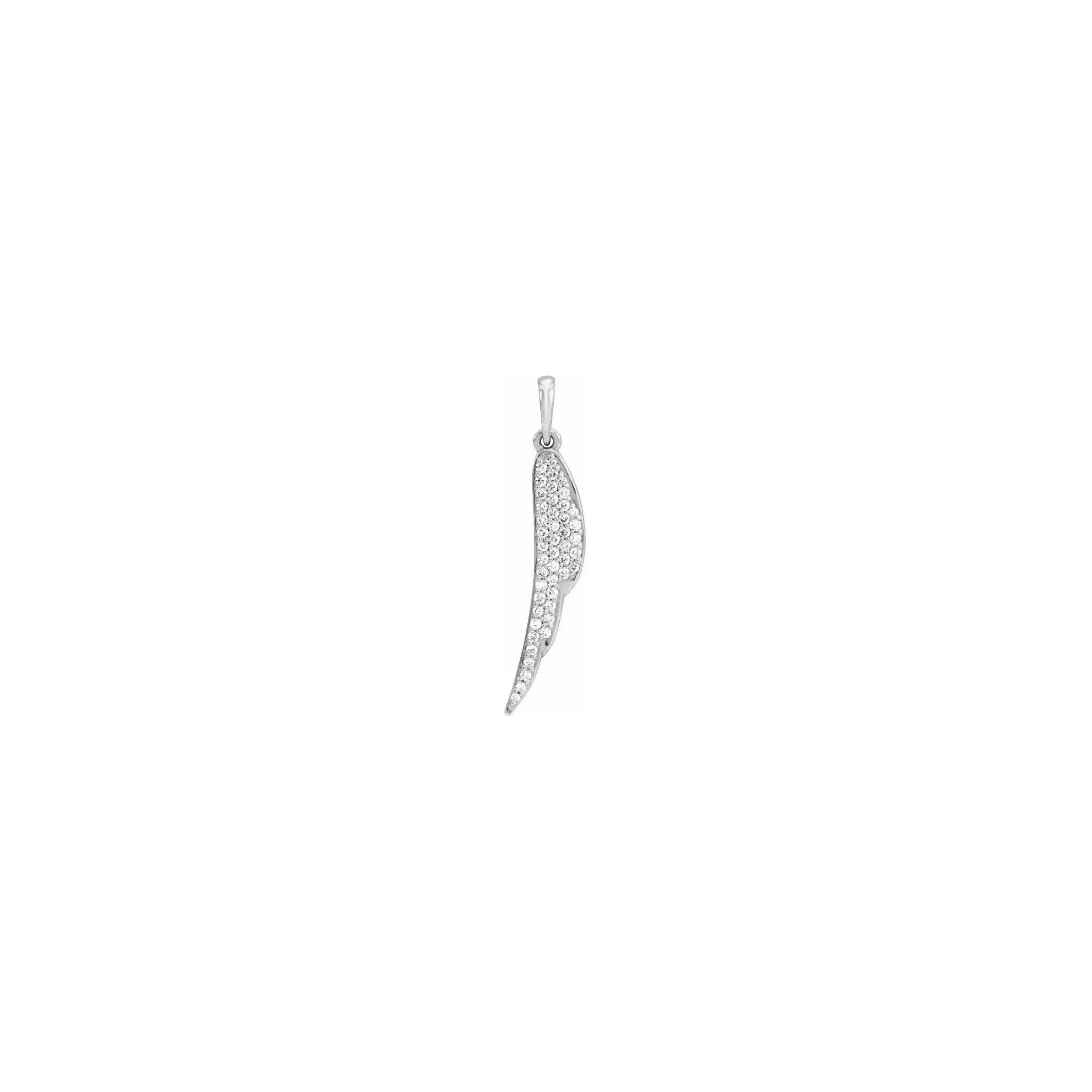 Diamond Feather Pendant
