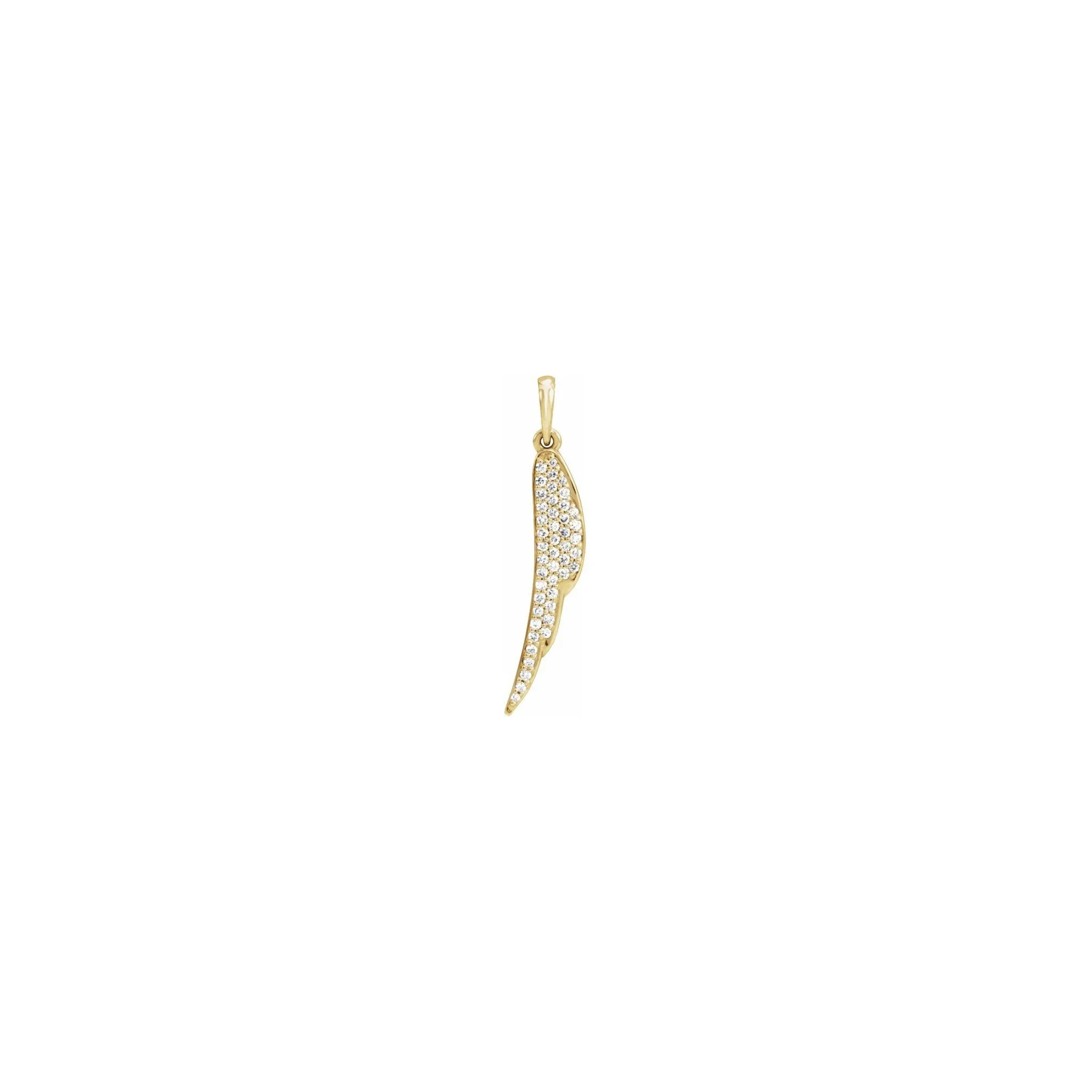 Diamond Feather Pendant