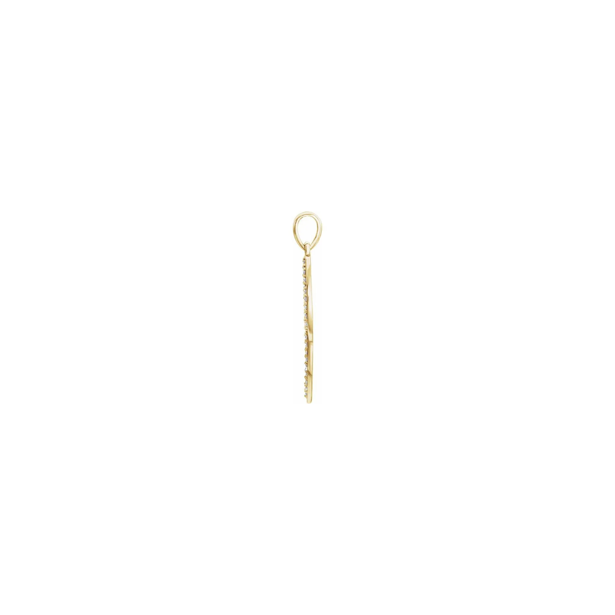 Diamond Feather Pendant