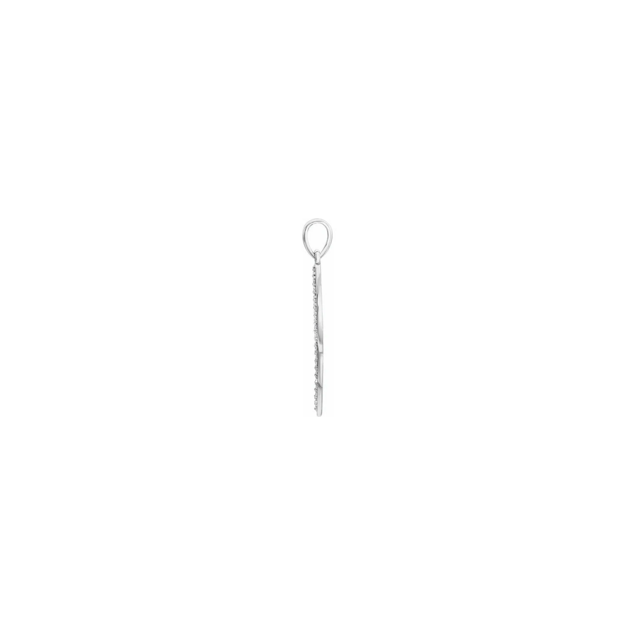 Diamond Feather Pendant