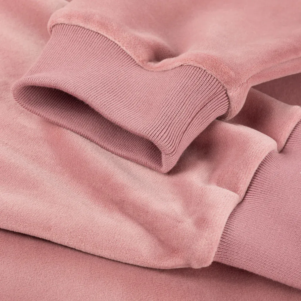 DIME CURSIVE VELVET CREWNECK