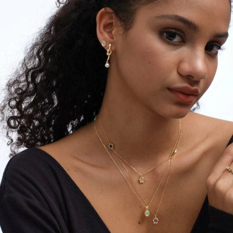 Double-Layer Dainty Gem Necklace