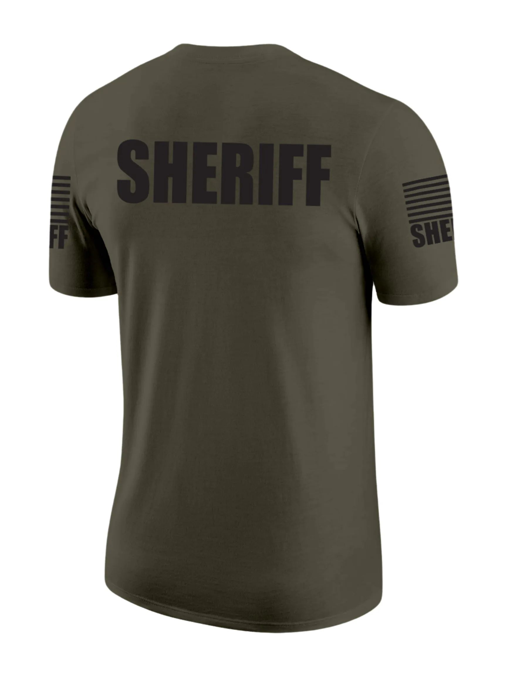 Drab Green Sheriff Men's Shirt - Short Sleeve (Black)