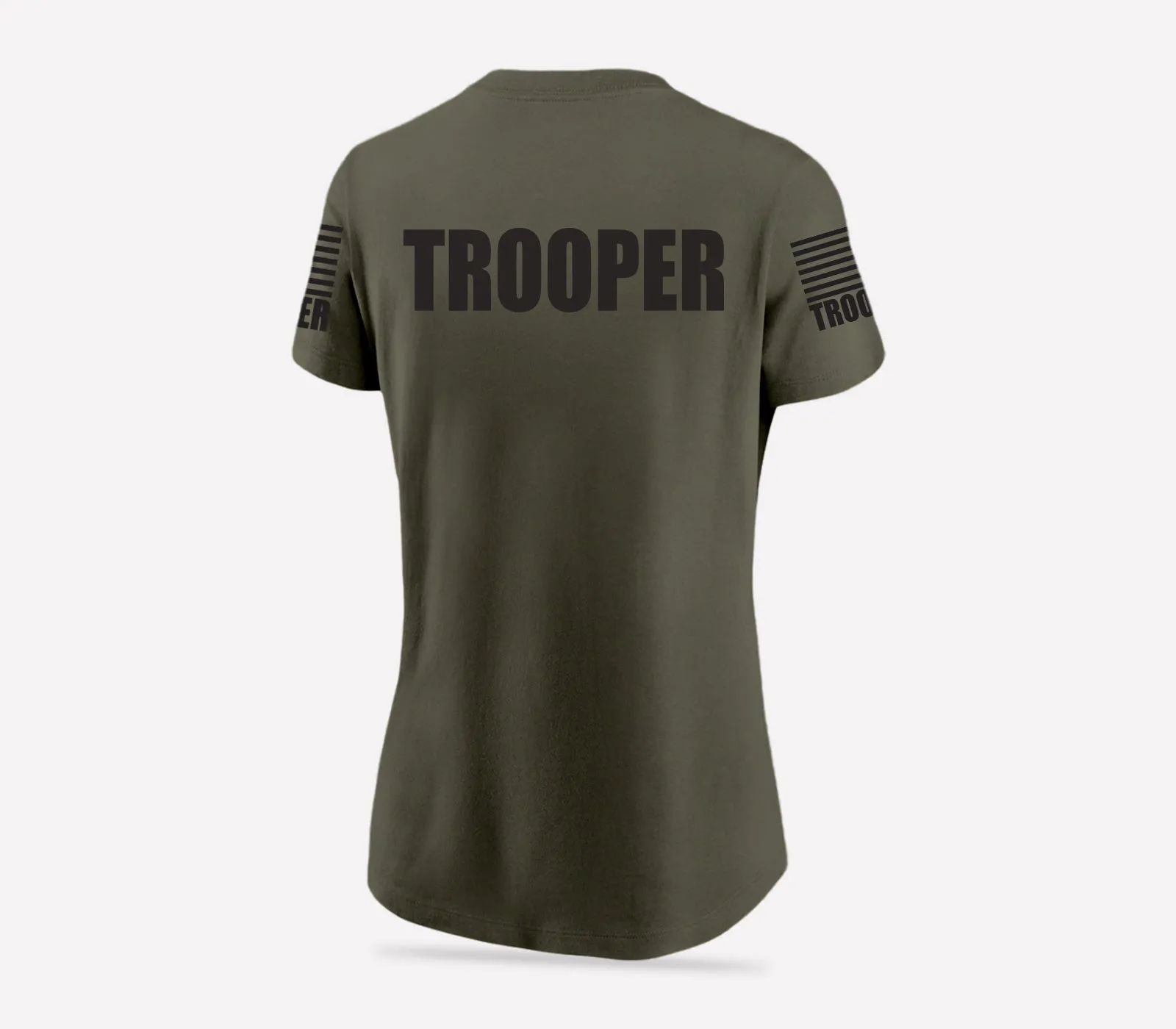 Drab Green Trooper Women's Shirt - Short Sleeve (Black)