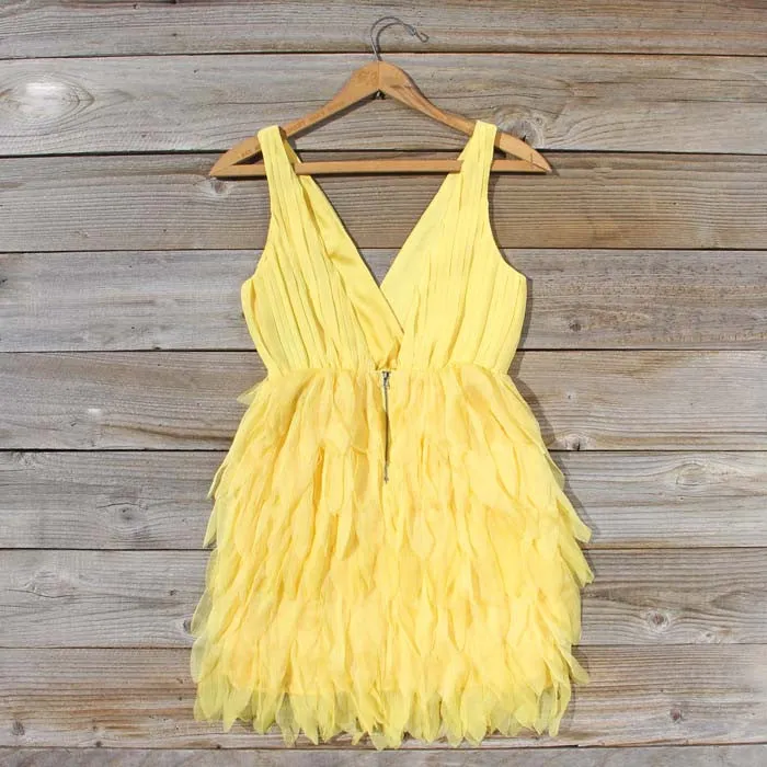 Drizzling Mist Dress in Lemon
