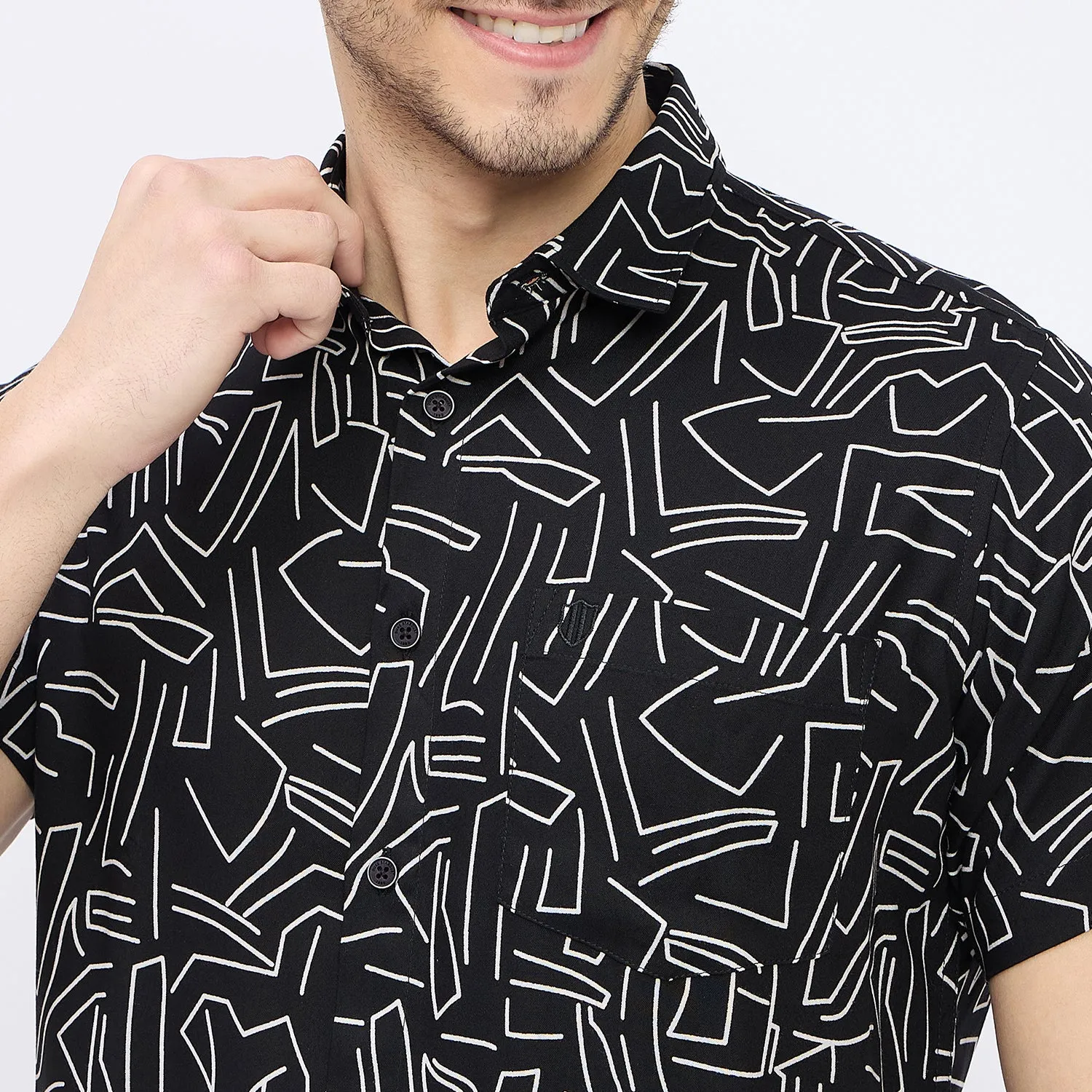 Duke Stardust Men Half Sleeve Cotton Shirt (SDO2PRRD)