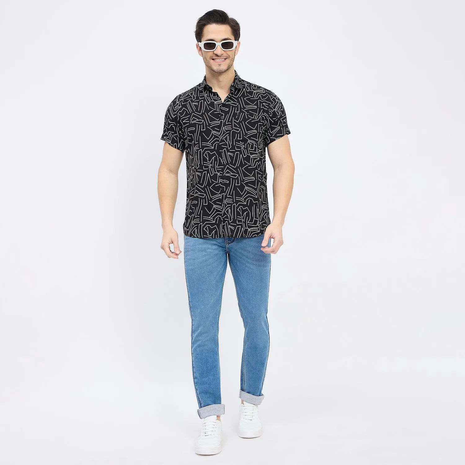 Duke Stardust Men Half Sleeve Cotton Shirt (SDO2PRRD)