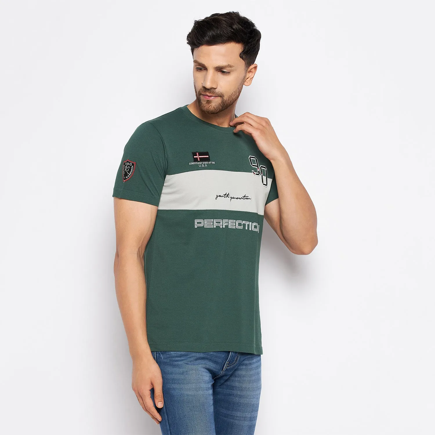 Duke Stardust Men Half Sleeve Cotton T-shirt (LF5767)