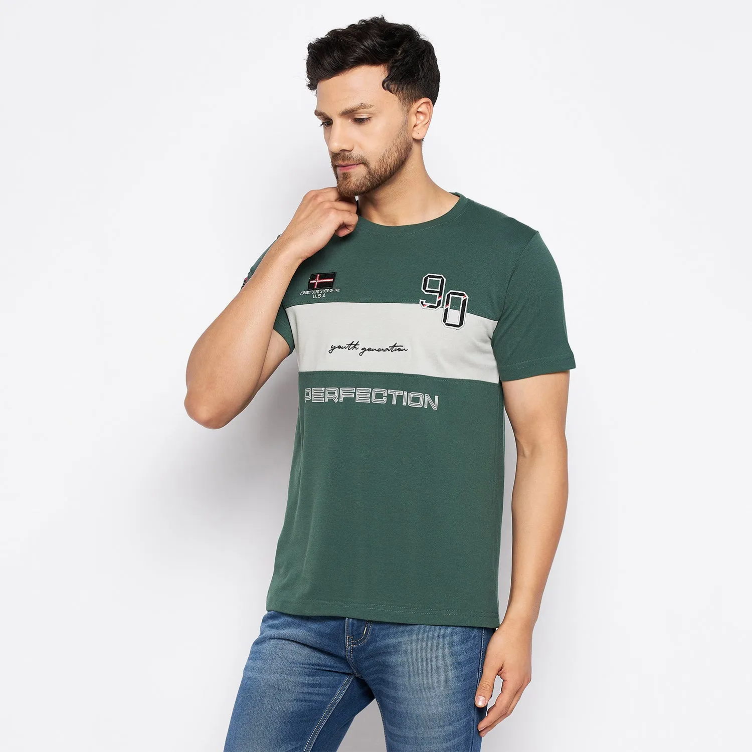 Duke Stardust Men Half Sleeve Cotton T-shirt (LF5767)