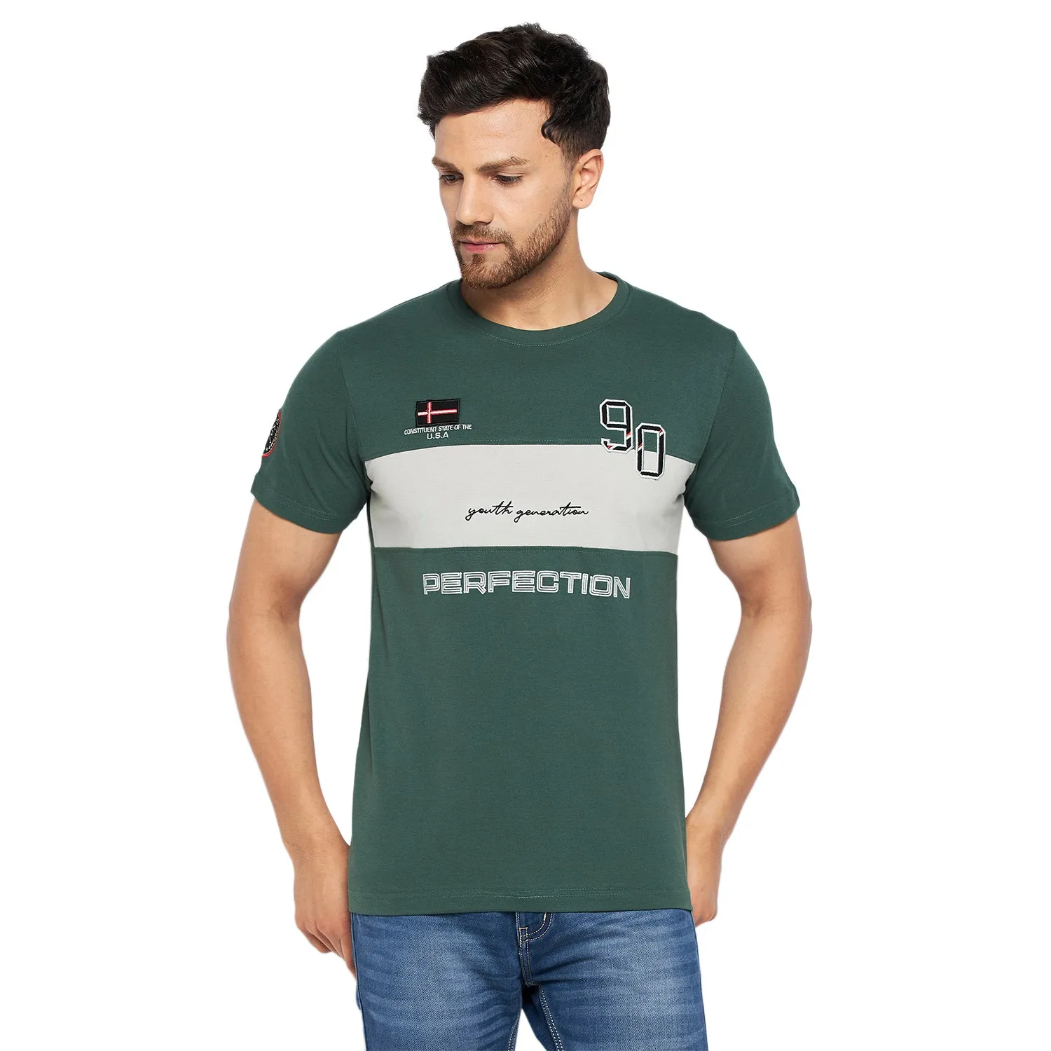 Duke Stardust Men Half Sleeve Cotton T-shirt (LF5767)