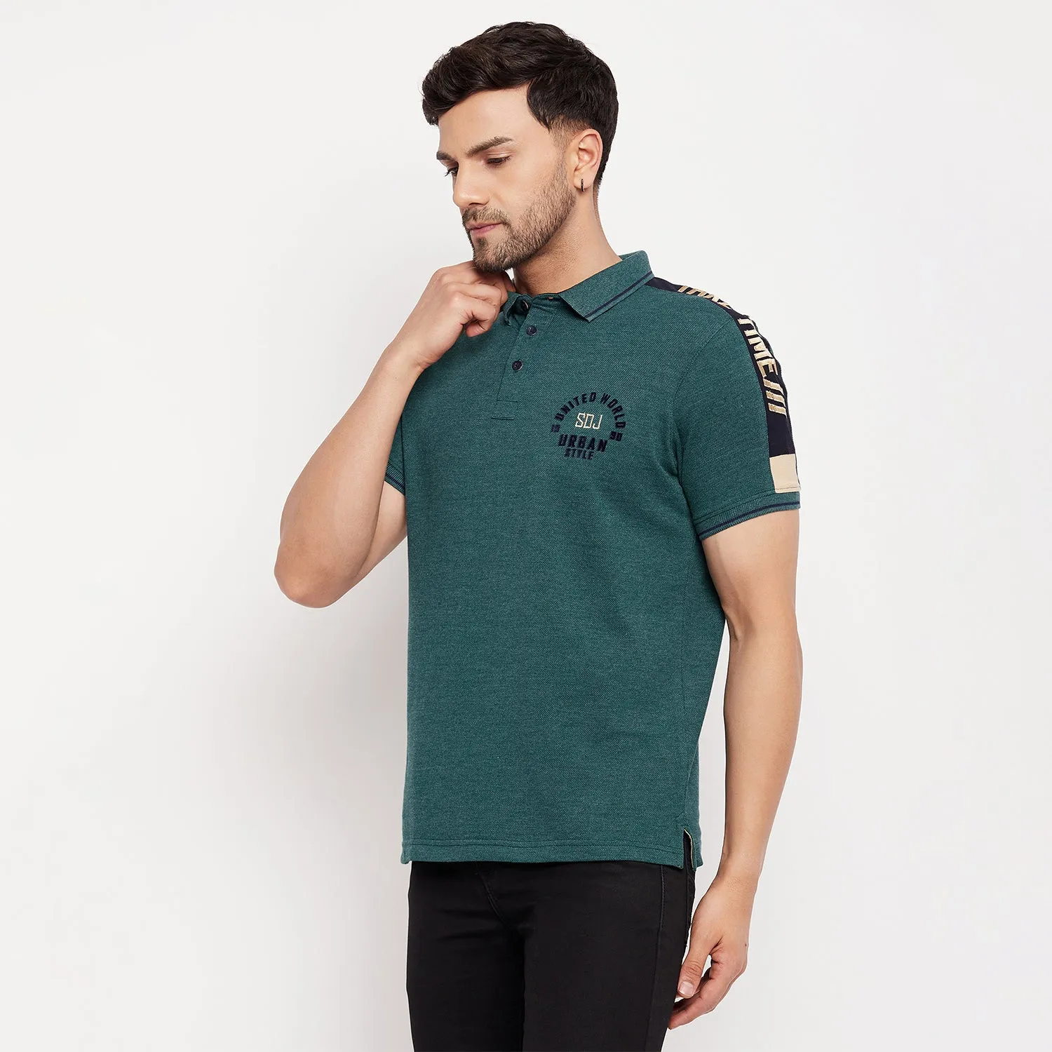 Duke Stardust Men Half Sleeve Cotton T-shirt (MLF5778)