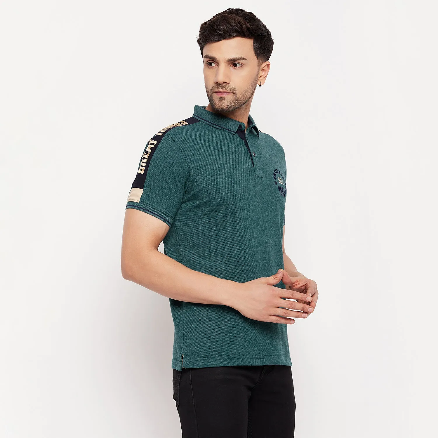 Duke Stardust Men Half Sleeve Cotton T-shirt (MLF5778)