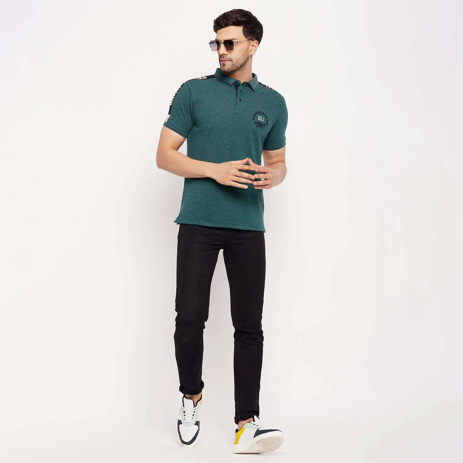 Duke Stardust Men Half Sleeve Cotton T-shirt (MLF5778)