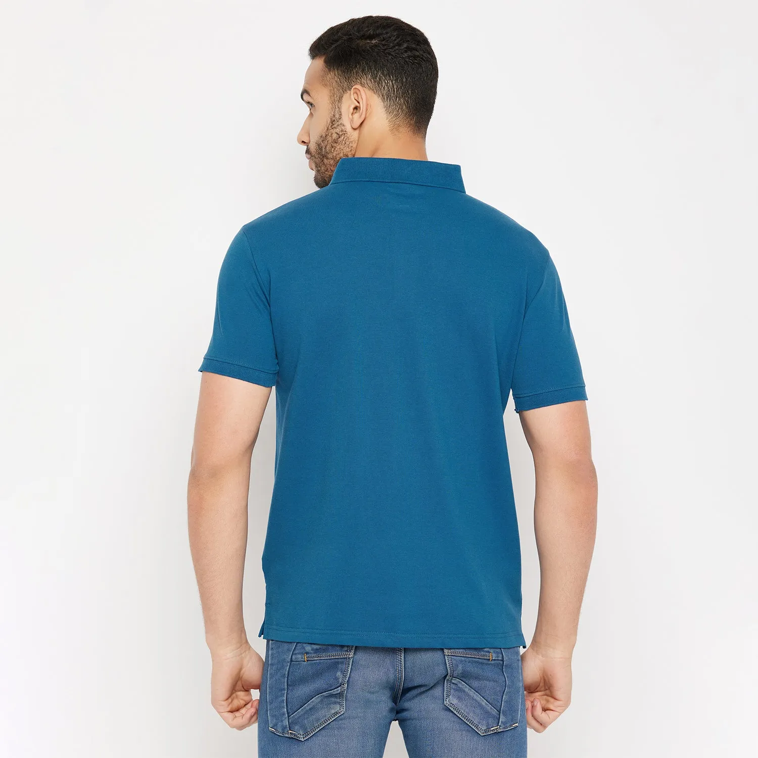 Duke Stardust Men Half Sleeve Polo Neck Cotton T-shirt (3920)
