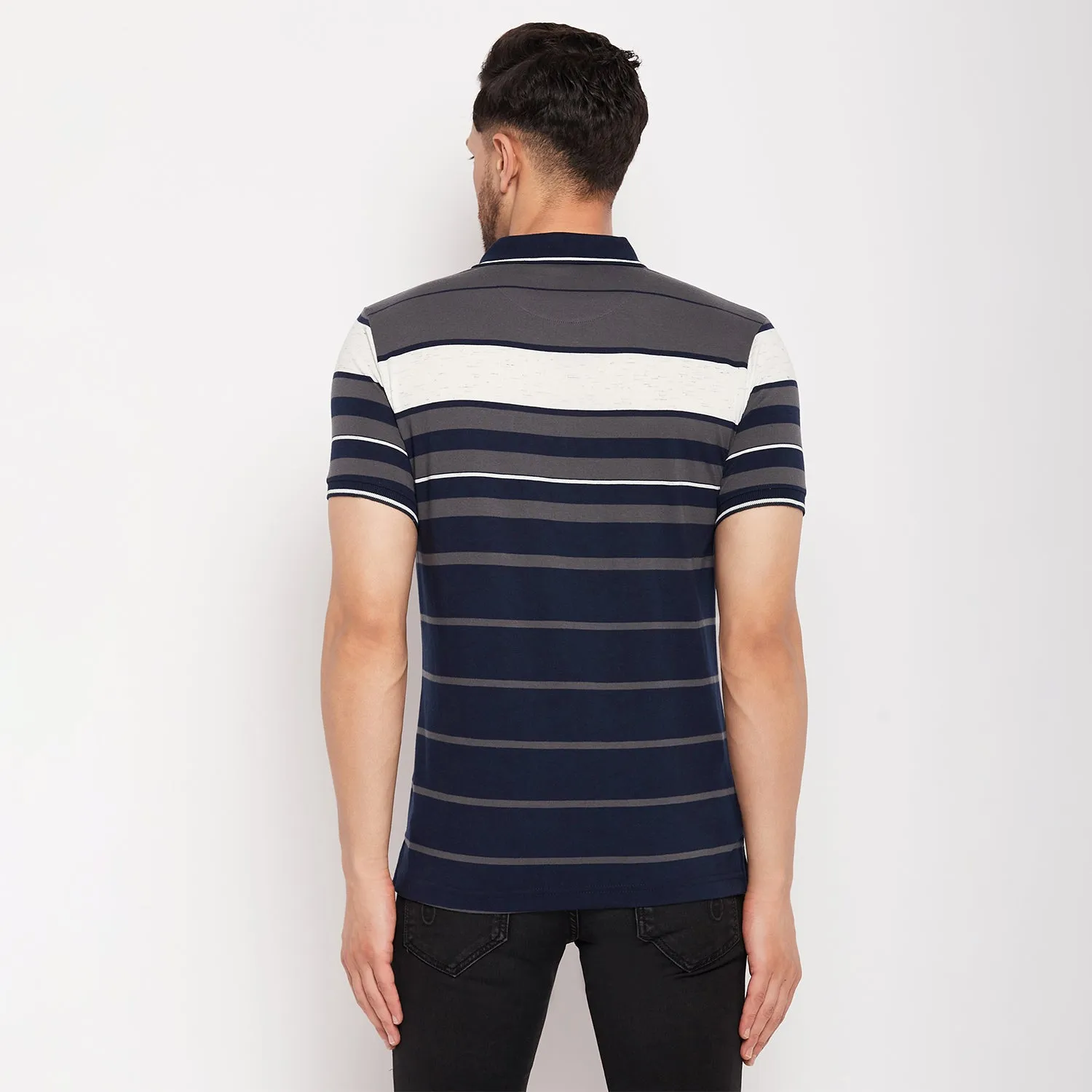 Duke Stardust Men Half Sleeve Polo Neck Cotton T-shirt (LF5881)