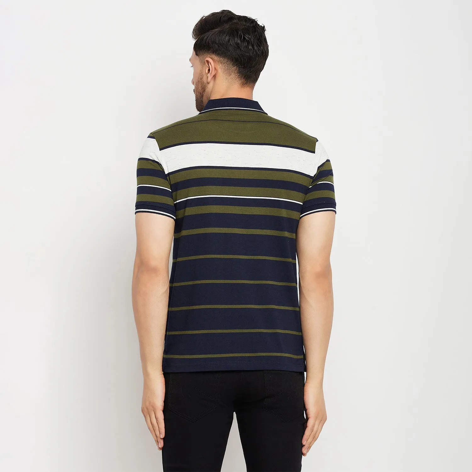 Duke Stardust Men Half Sleeve Polo Neck Cotton T-shirt (LF5881)