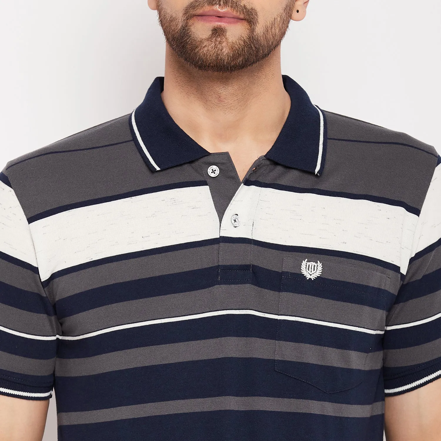 Duke Stardust Men Half Sleeve Polo Neck Cotton T-shirt (LF5881)