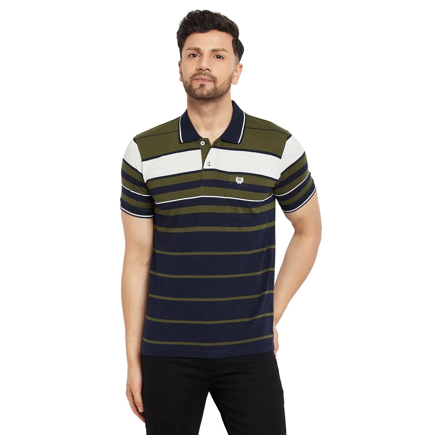 Duke Stardust Men Half Sleeve Polo Neck Cotton T-shirt (LF5881)