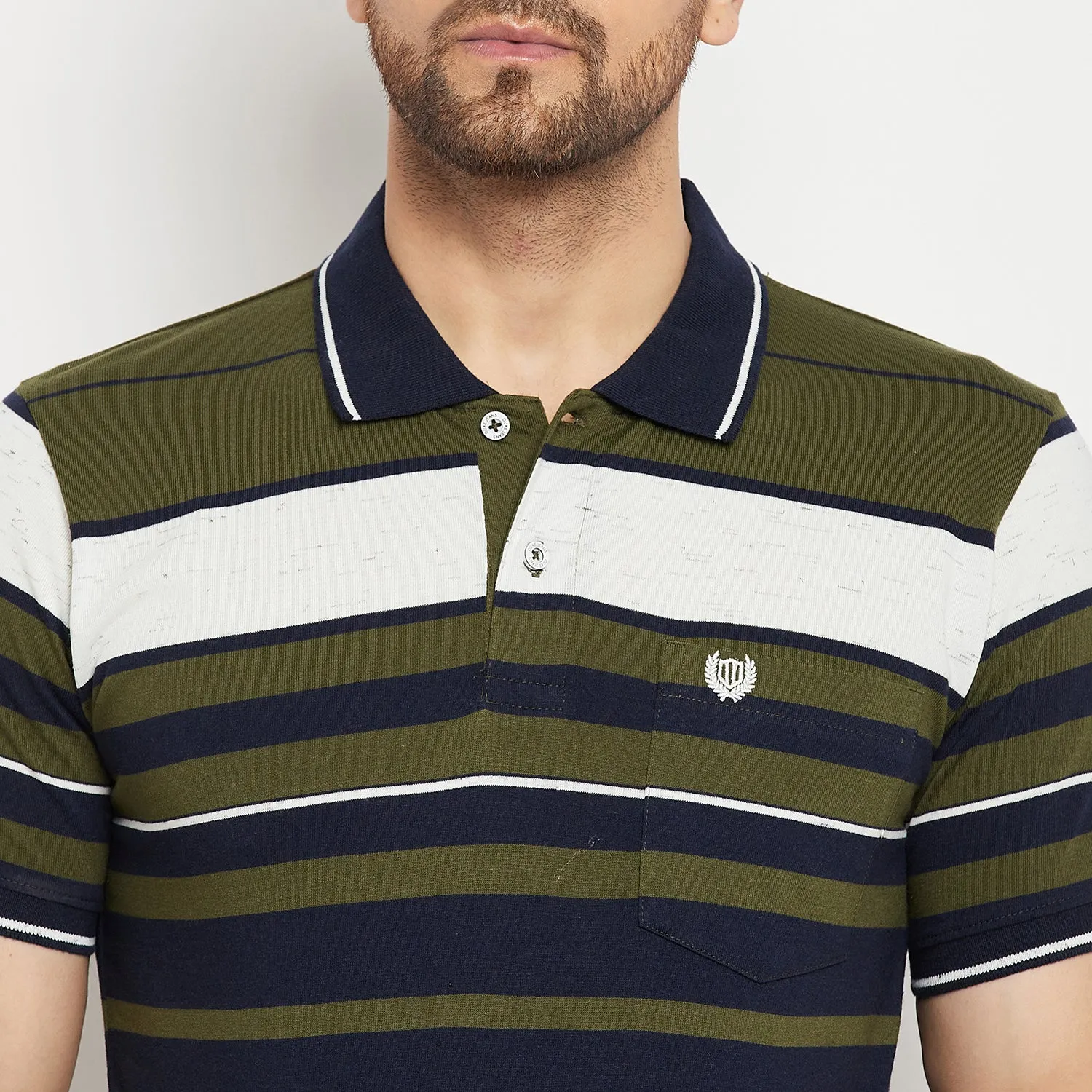 Duke Stardust Men Half Sleeve Polo Neck Cotton T-shirt (LF5881)