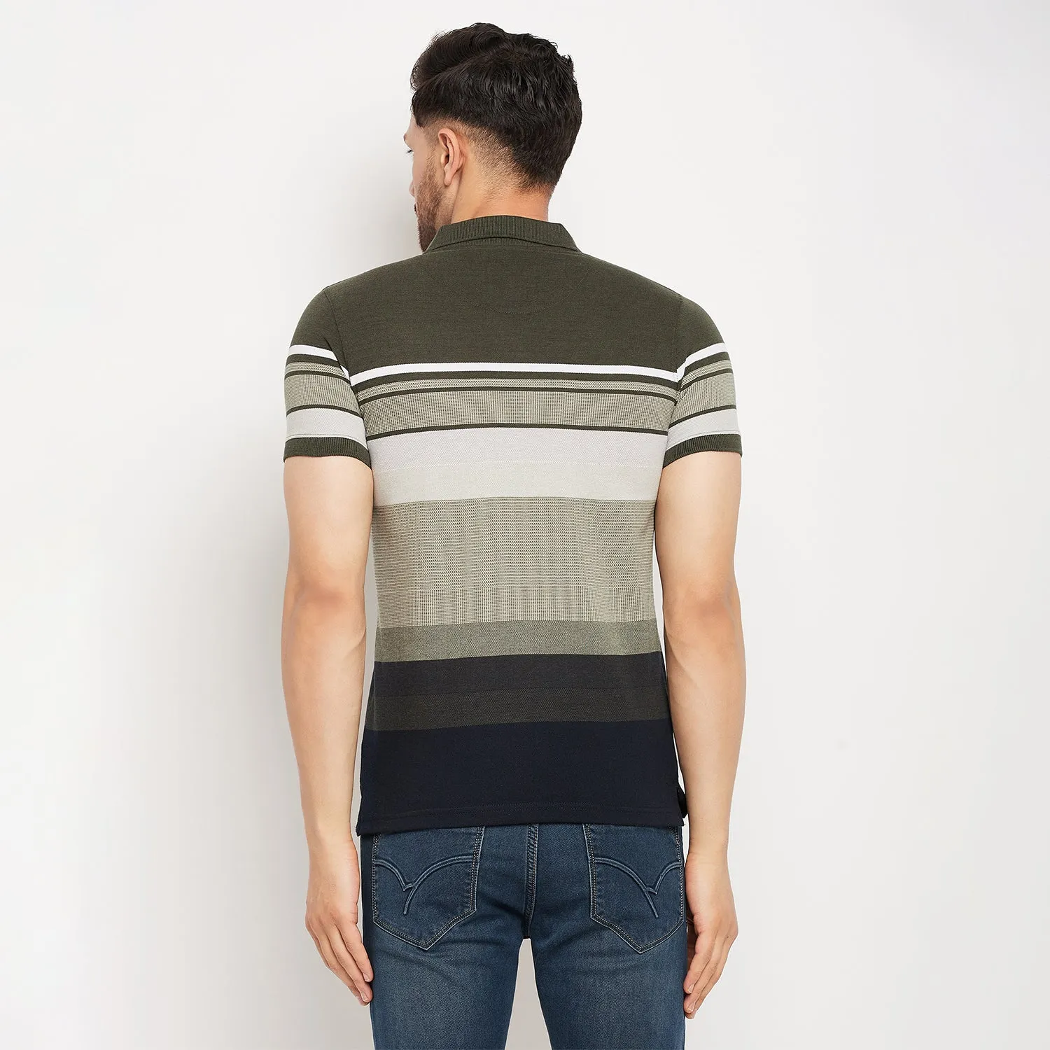Duke Stardust Men Half Sleeve Polo Neck Cotton T-shirt (LF7013)