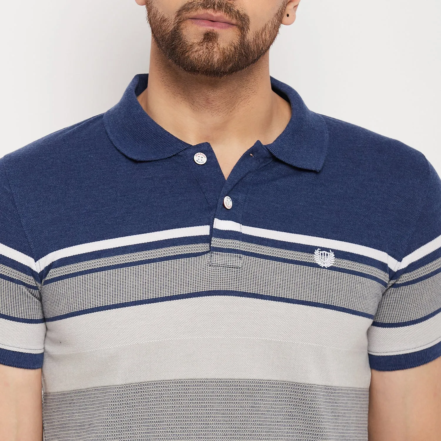Duke Stardust Men Half Sleeve Polo Neck Cotton T-shirt (LF7013)
