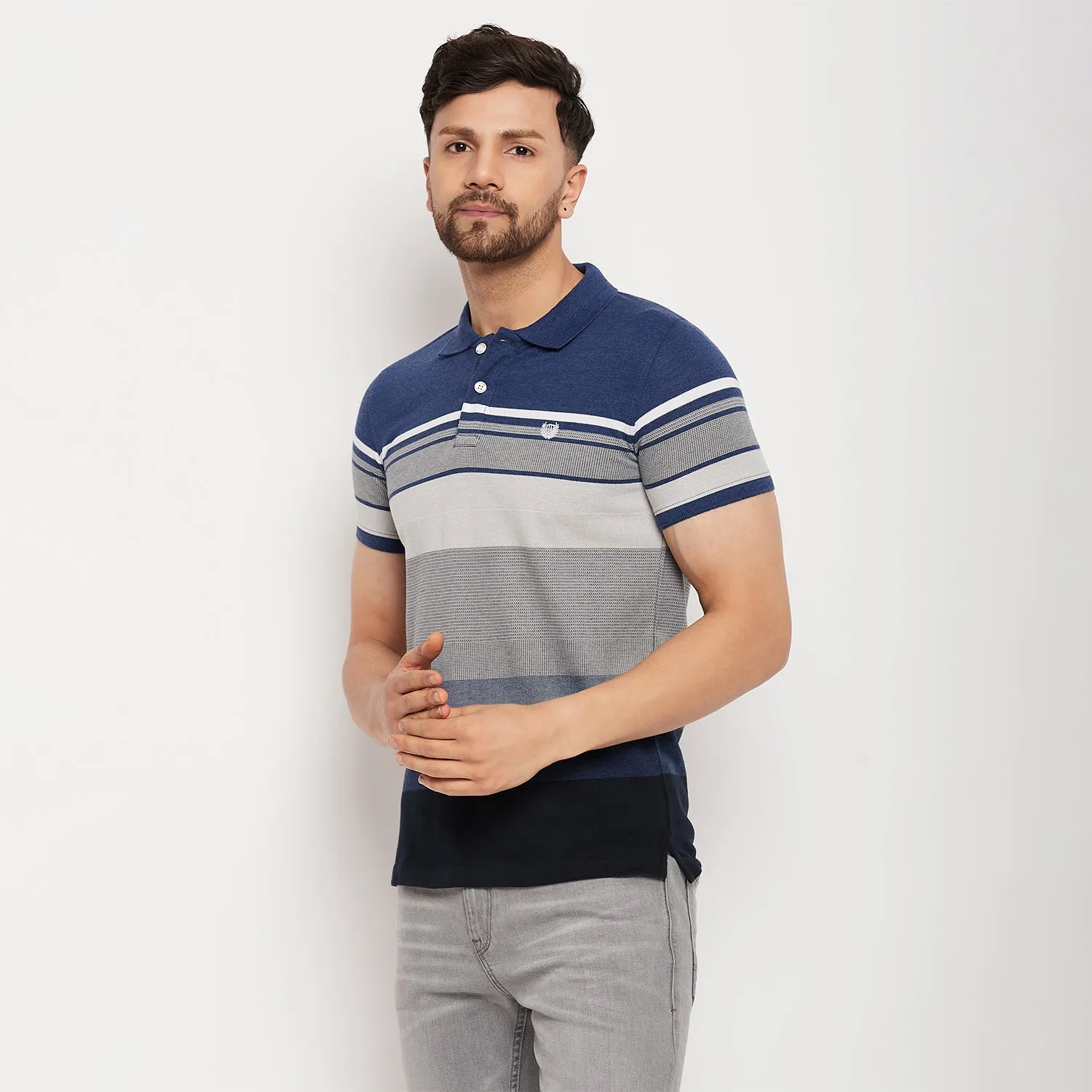 Duke Stardust Men Half Sleeve Polo Neck Cotton T-shirt (LF7013)