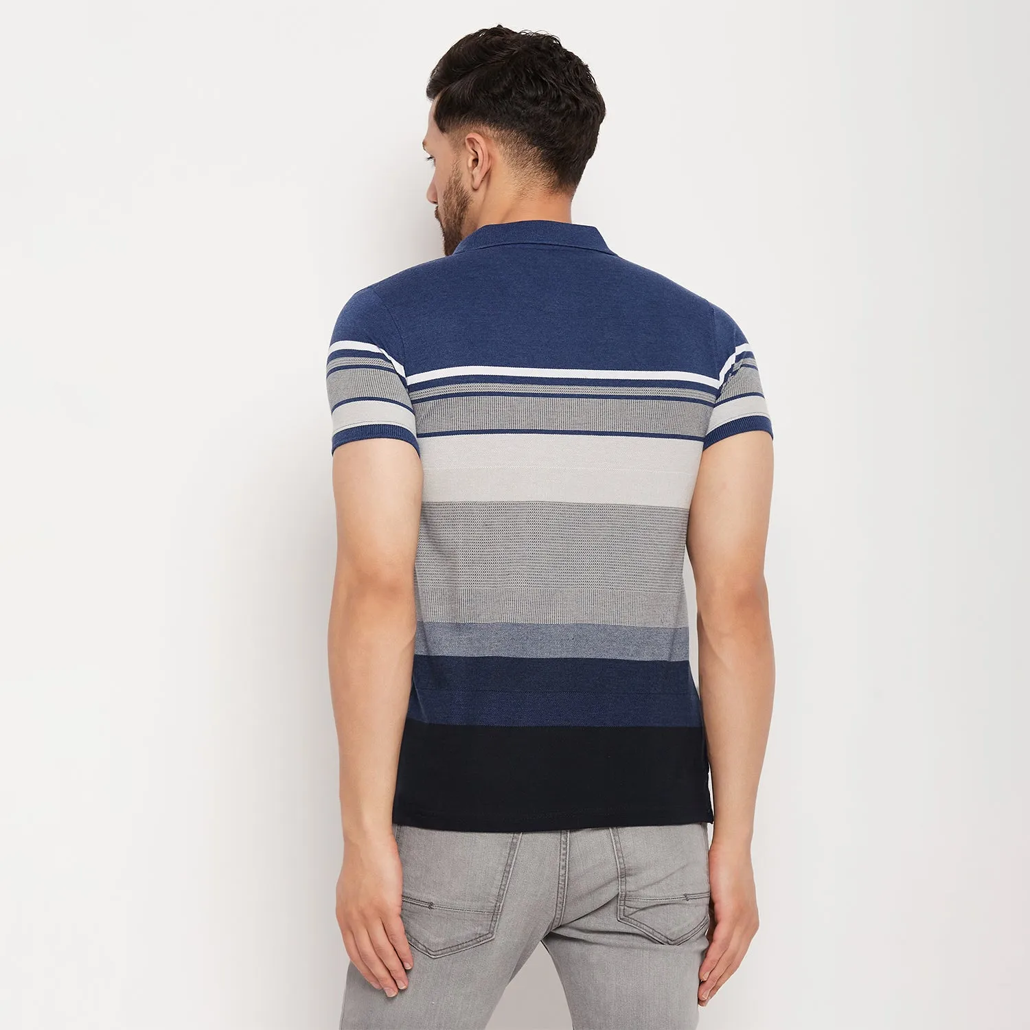 Duke Stardust Men Half Sleeve Polo Neck Cotton T-shirt (LF7013)