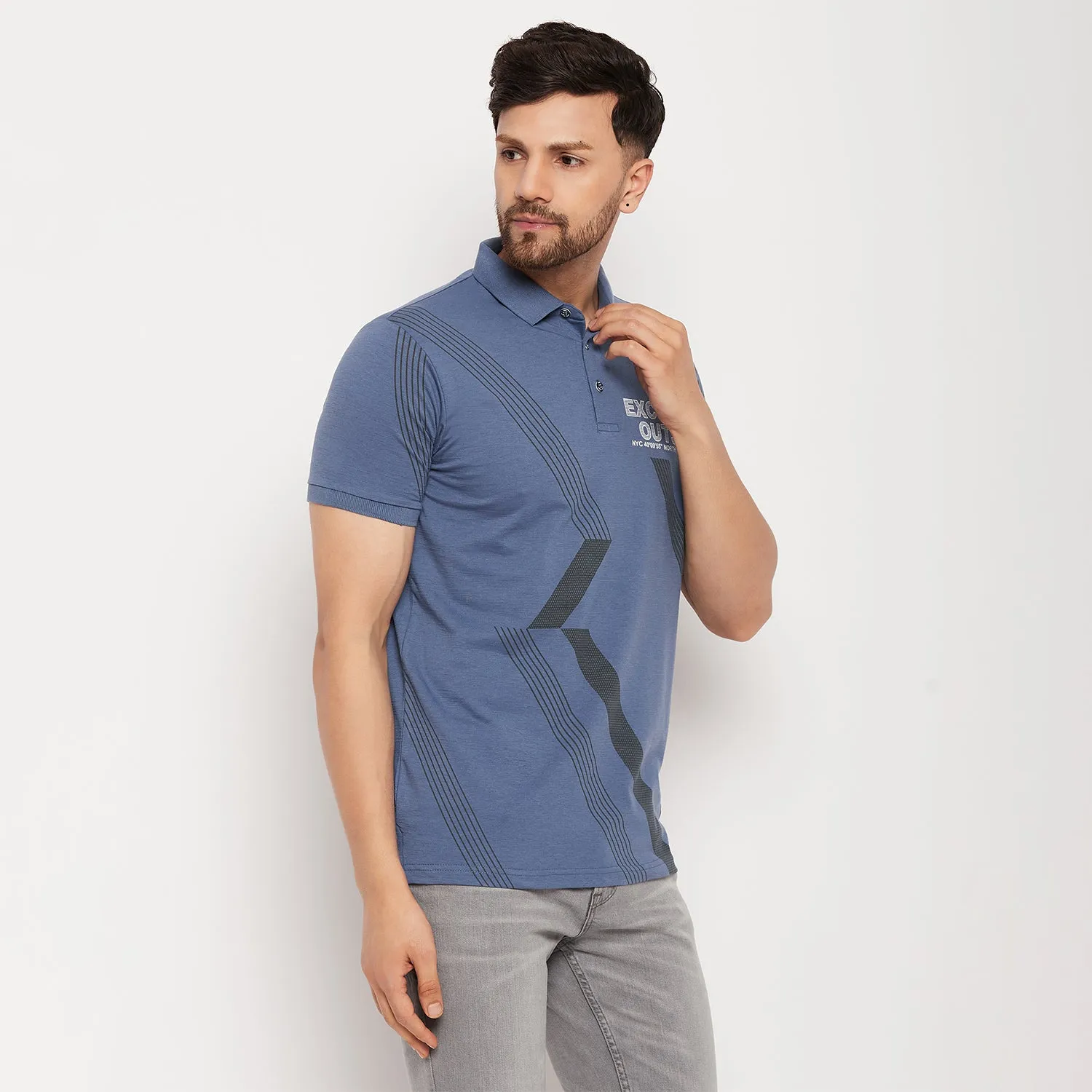 Duke Stardust Men Polo Neck Half Sleeve Cotton T-shirt (1115)