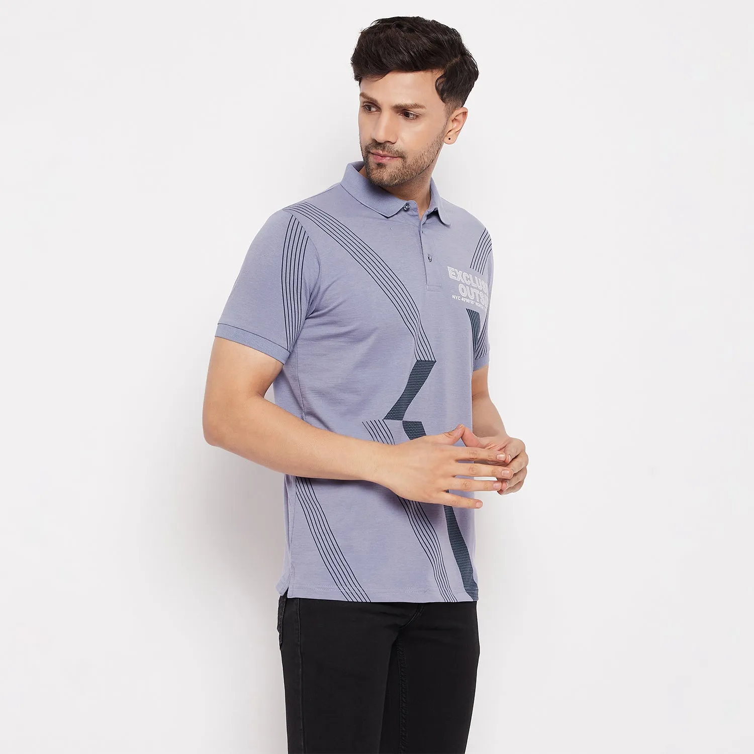Duke Stardust Men Polo Neck Half Sleeve Cotton T-shirt (1115)
