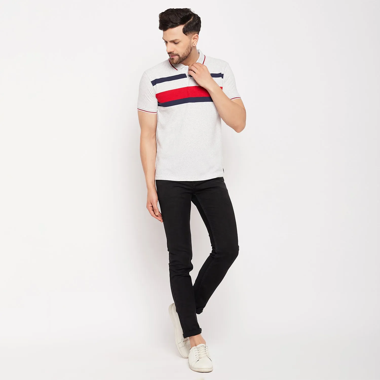 Duke Stardust Men Polo Neck Half Sleeve Cotton T-shirt (LF5719)