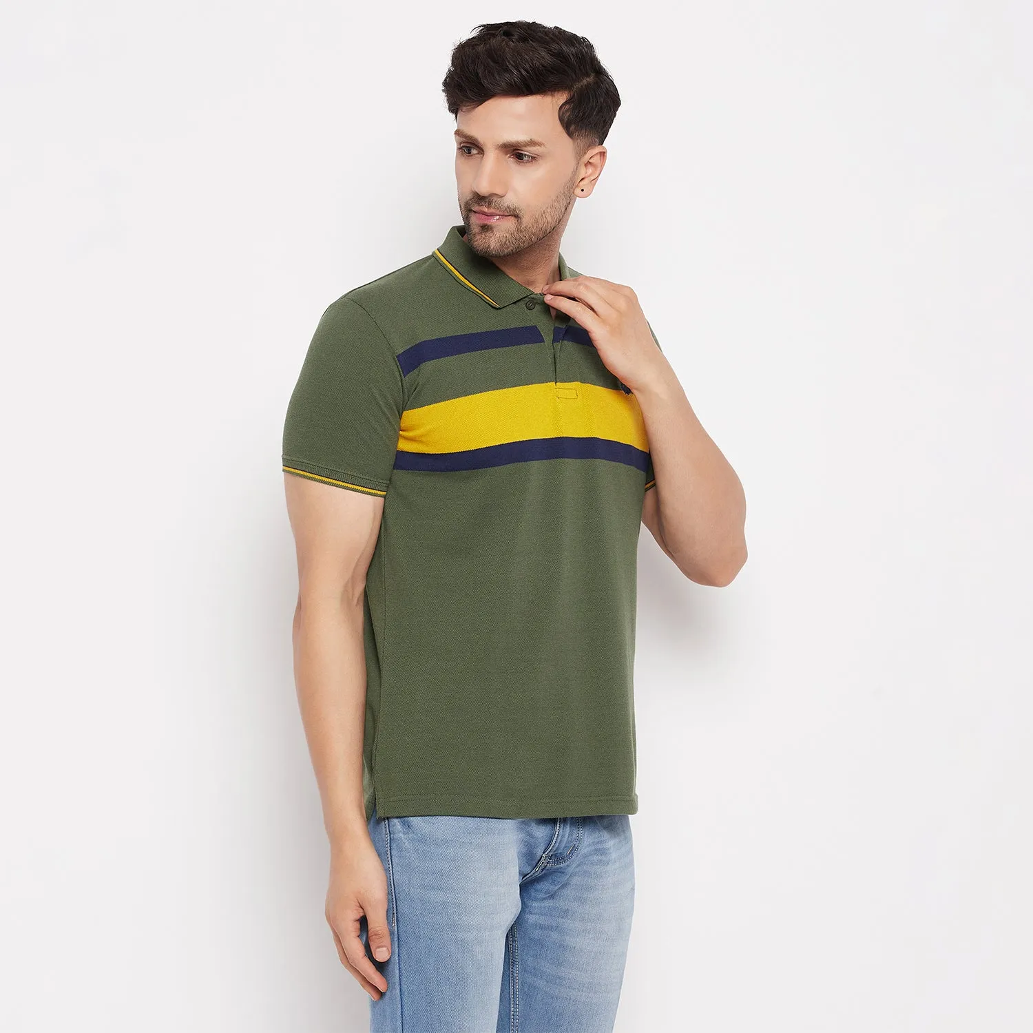 Duke Stardust Men Polo Neck Half Sleeve Cotton T-shirt (LF5719)