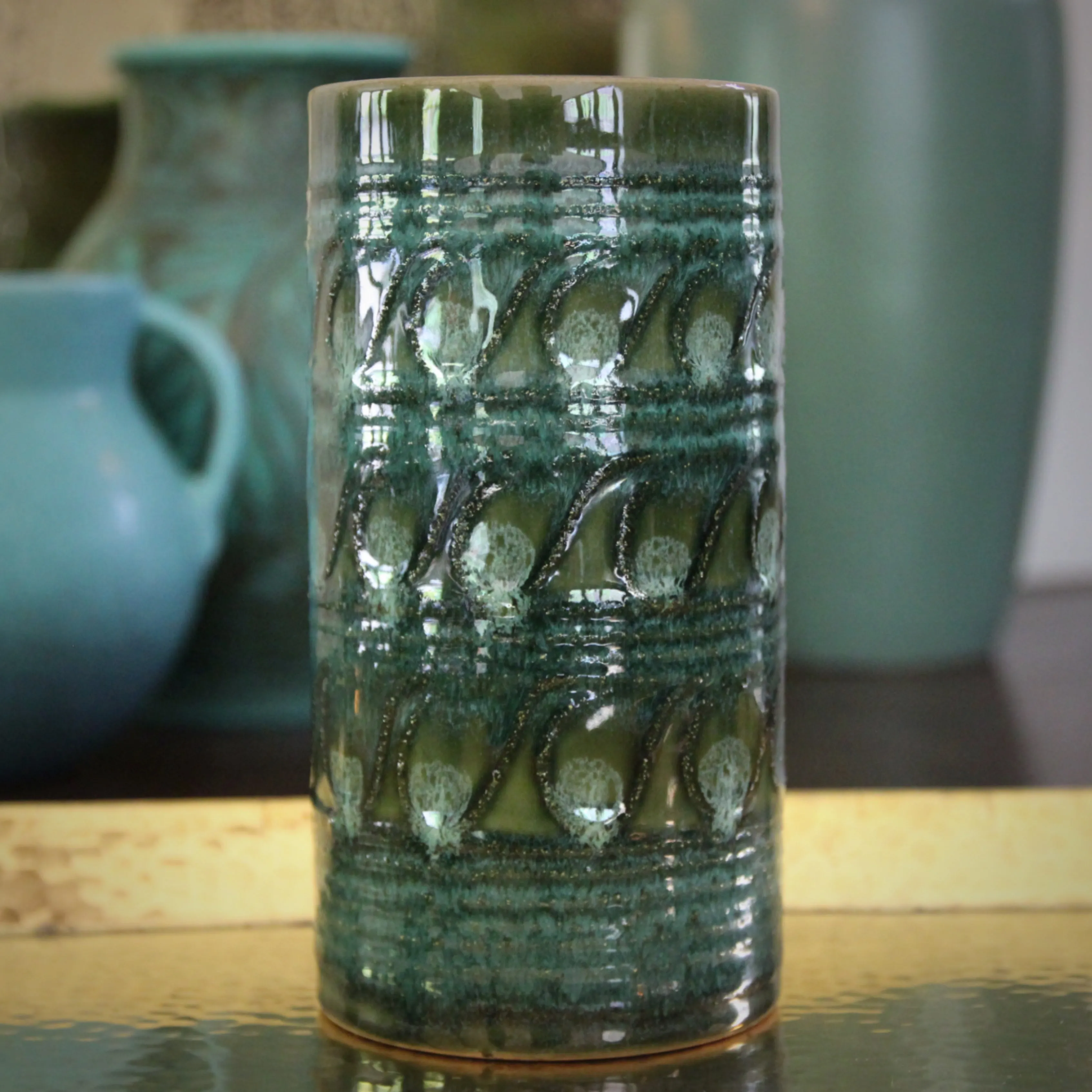 East German Peacock Vase