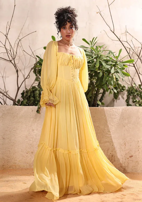 Elara Yellow Dress
