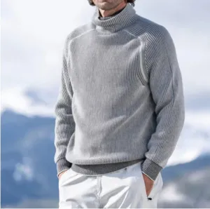 Elegant cashmere turtleneck jumper for men