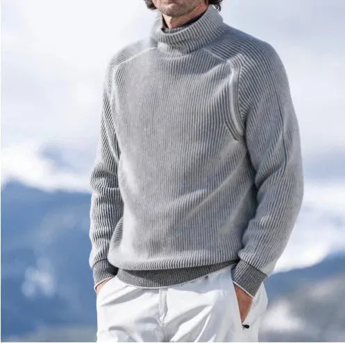 Elegant cashmere turtleneck jumper for men