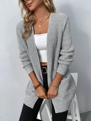 Elegant Women's Long V-Neck Cardigan - Uliana