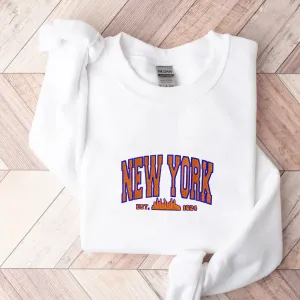 Embroidered New york sweatshirt, new york city sweatshirt, new yorker sweatshirt, east coast sweatshirt, new york lover gift, nyc sweatshirt for women