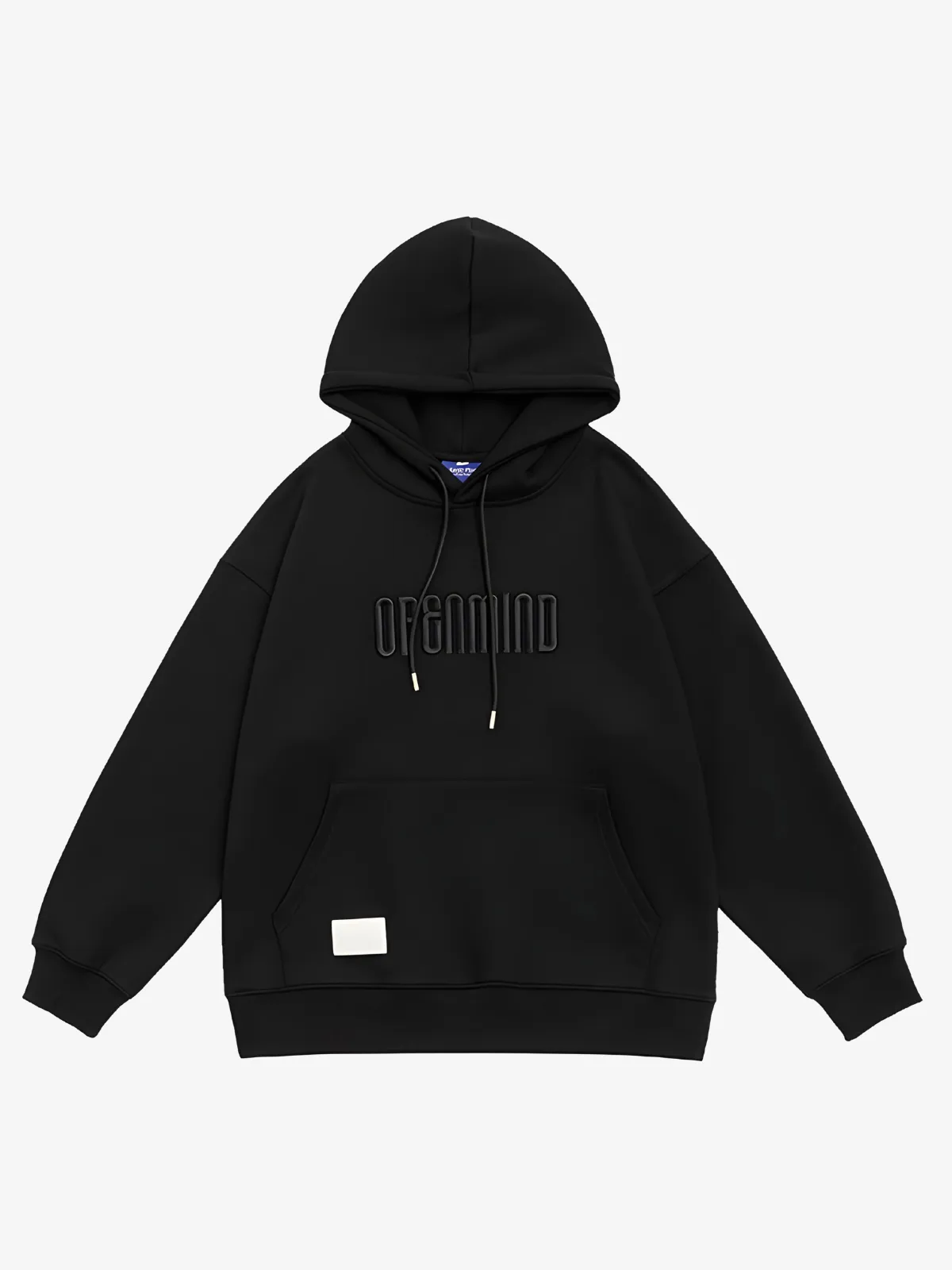 EMBROIDERED SOLID COLOR HOODIE