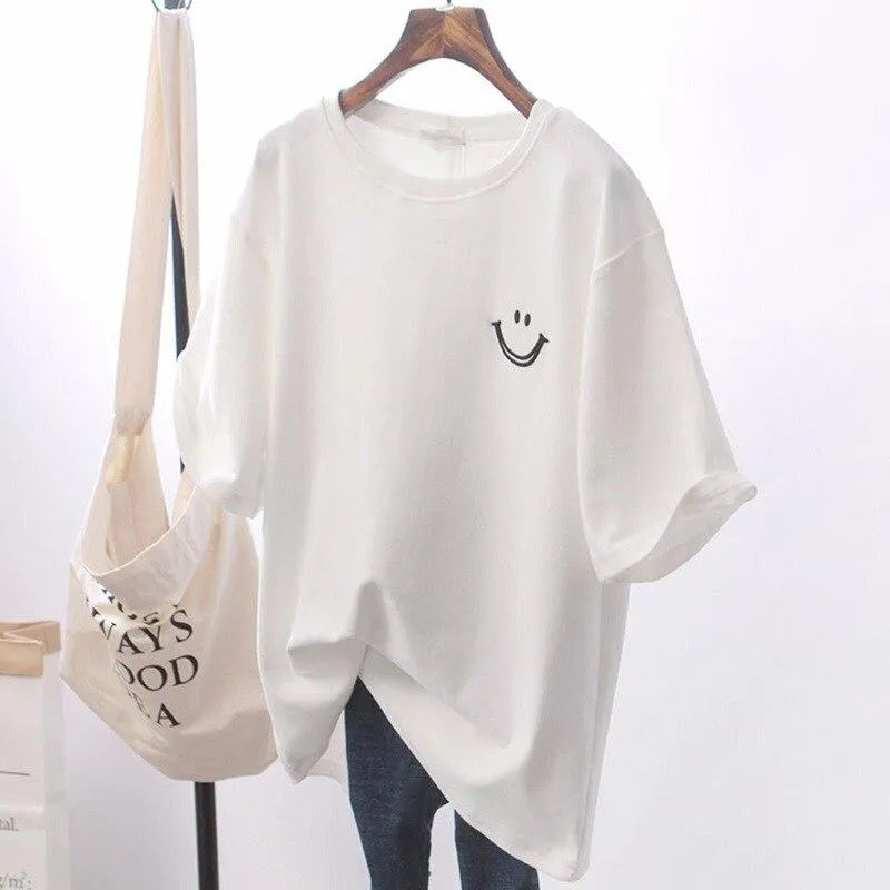 Estelle - Casual Smiley T-Shirt For Ladies - Relaxed & Trendy