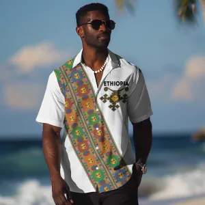 Ethiopia Saba Kemis Sash Style Hawaiian Shirt LT15