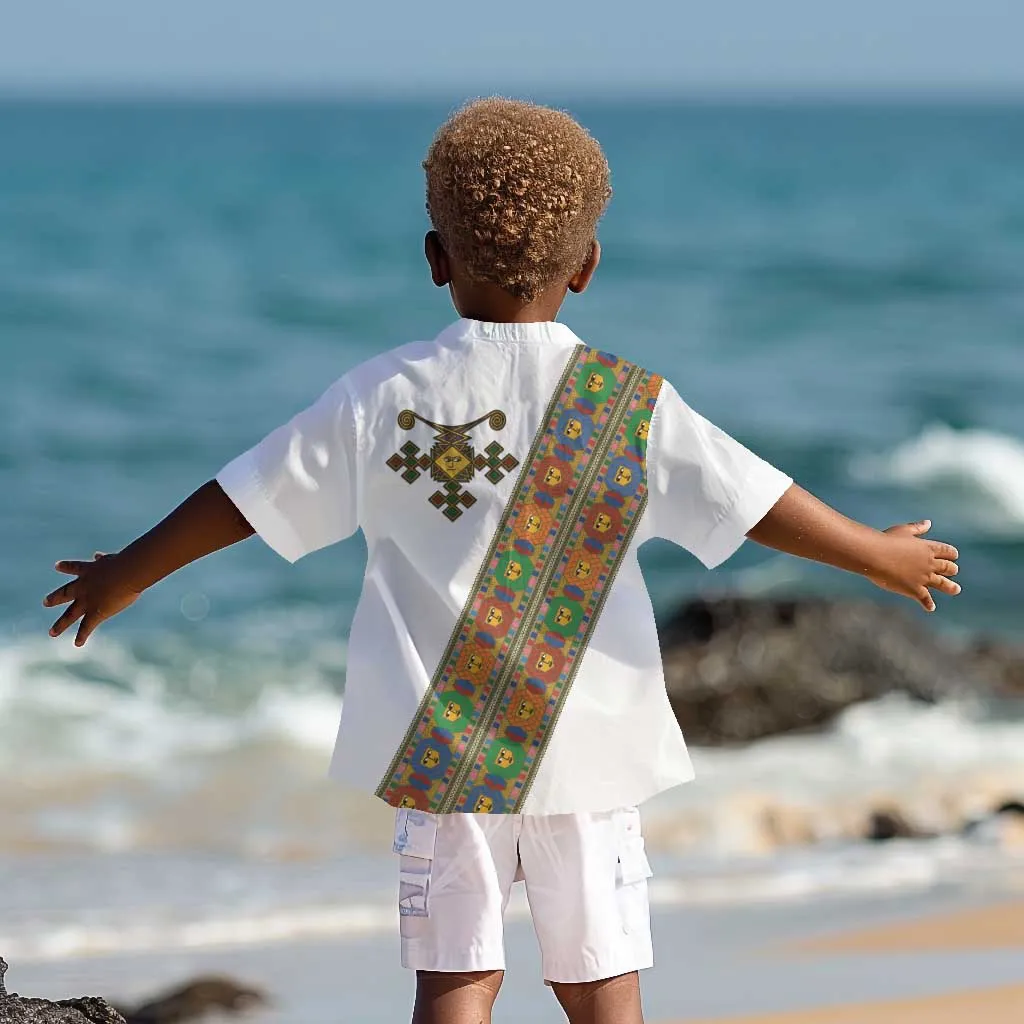 Ethiopia Saba Kemis Sash Style Kid Hawaiian Shirt LT15