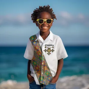 Ethiopia Saba Kemis Sash Style Kid Hawaiian Shirt LT15