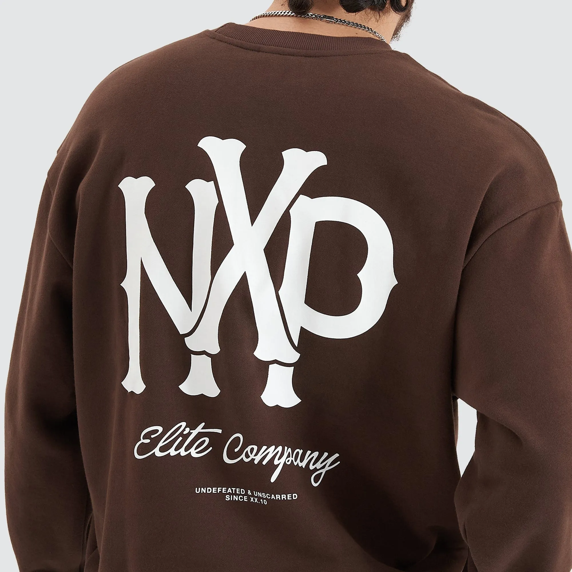 Exposed Heavy Box Fit Sweater Shaved Chocolate
