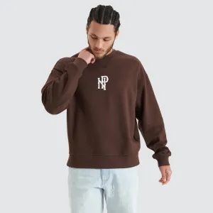 Exposed Heavy Box Fit Sweater Shaved Chocolate