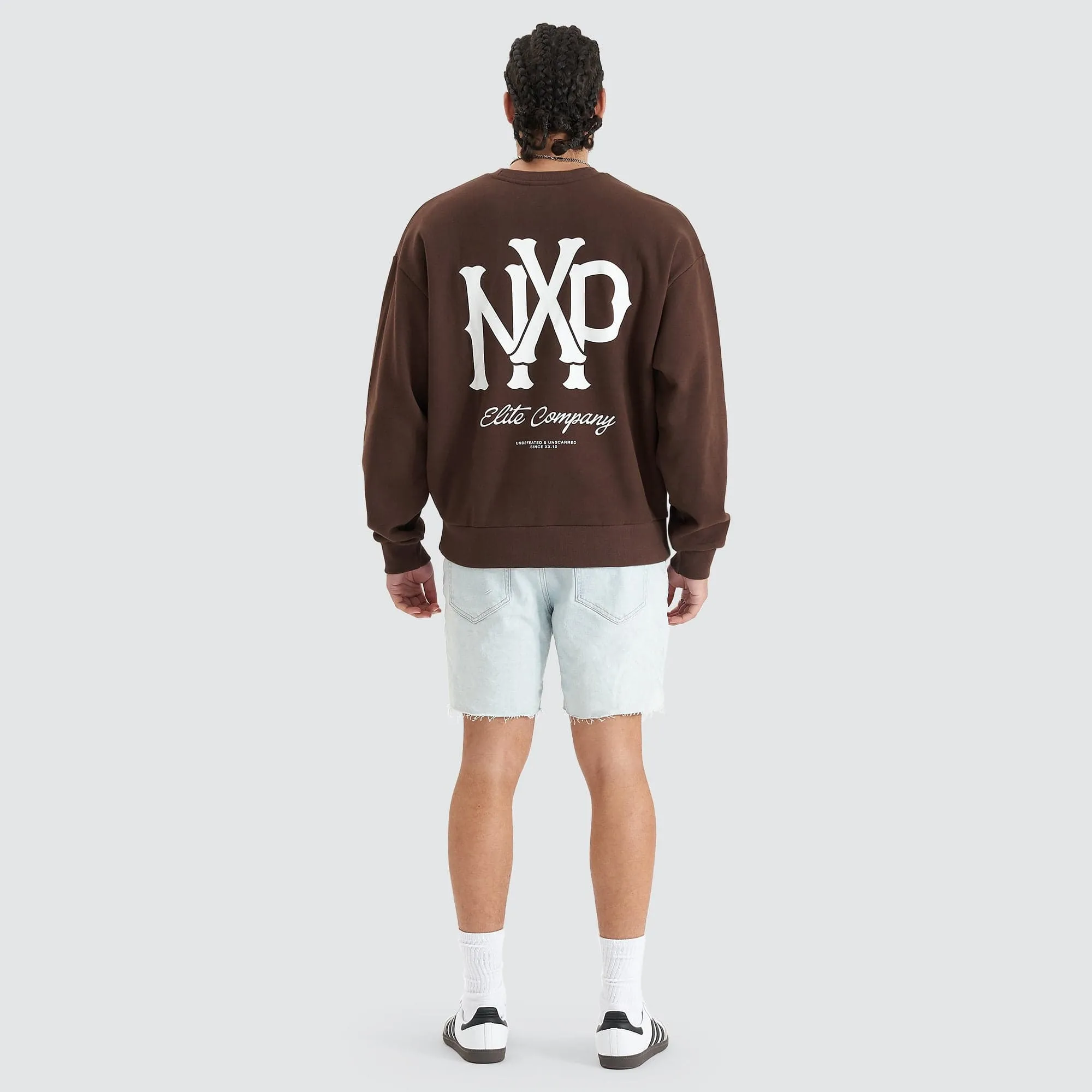 Exposed Heavy Box Fit Sweater Shaved Chocolate