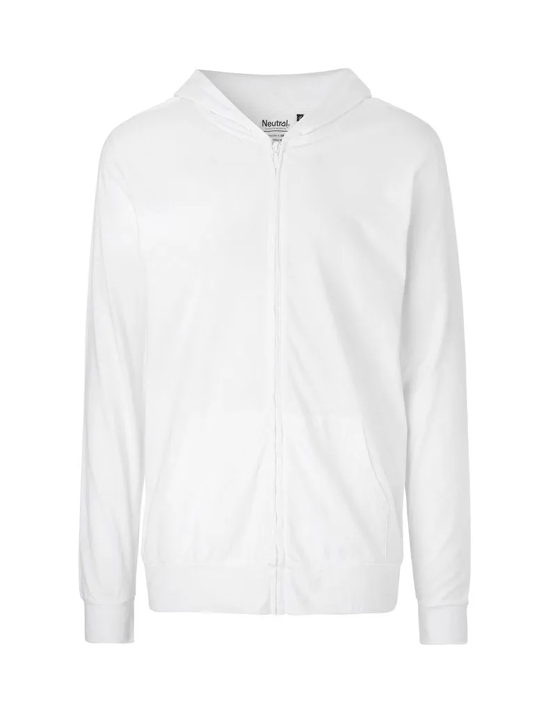 Fairtrade Organic Zipped T-shirt Hoodie: Unisex