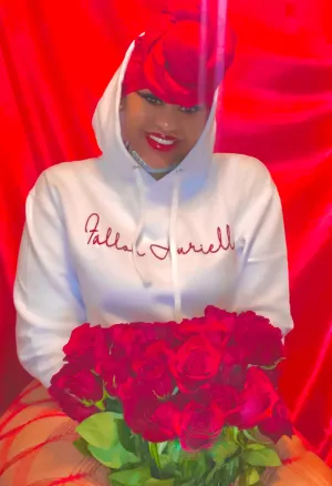 Fallon Aurielle Unisex Signature Capricorn Zodiac Hoodie (White & Red)