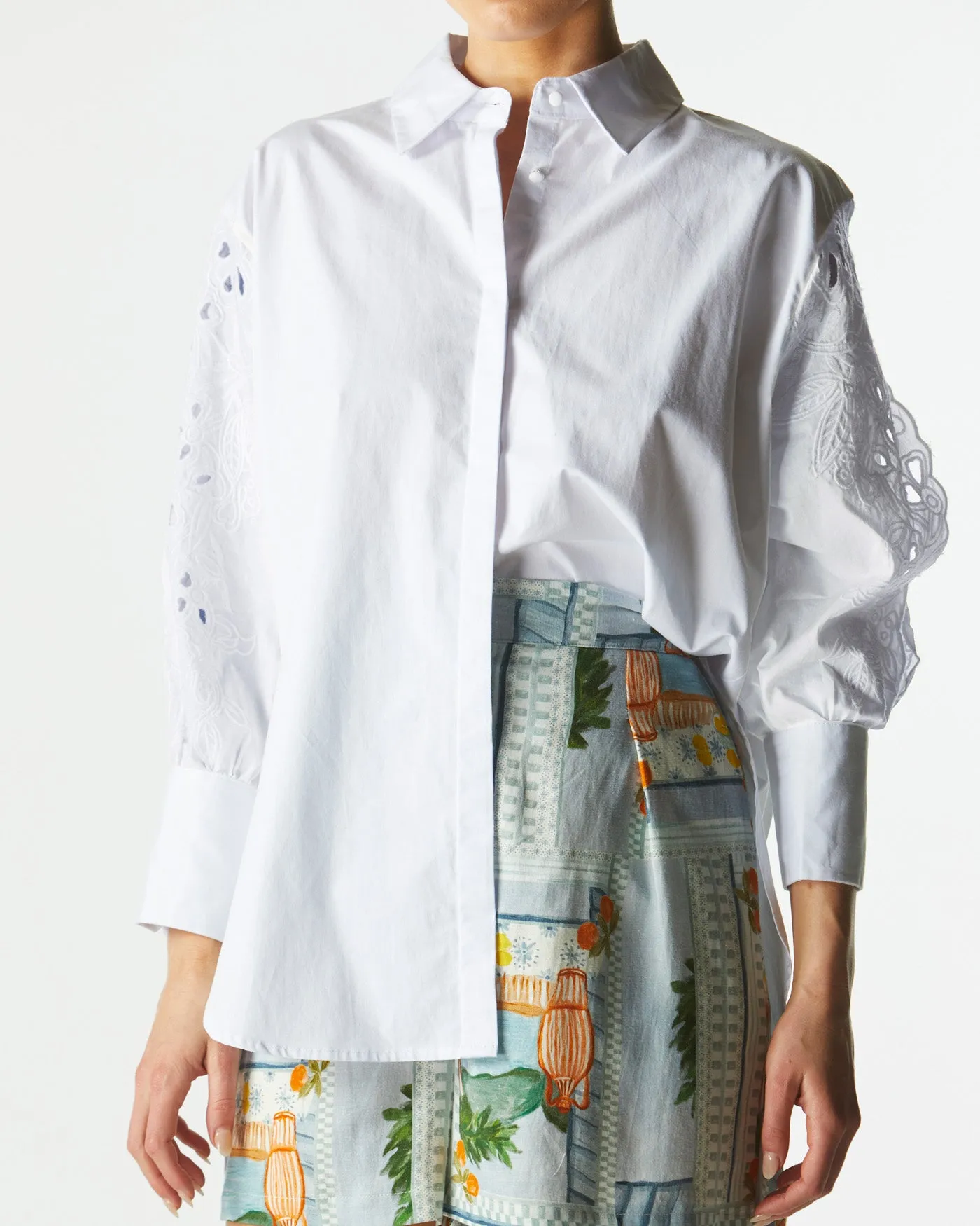 Fate   Becker | Lily Pad Broderie Shirt