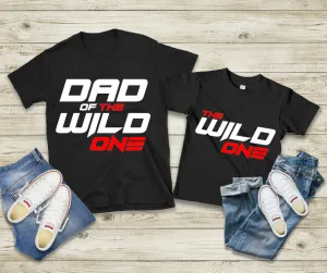 Father and Son Matching Shirts,Daddy and Me Matching,Dad and Baby Gifts, Gifts for Him,Dad of the Wild One Mens Tee & The Wild One Tee